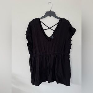 FREE w Bundle TORRID Black Criss Cross Back Tee